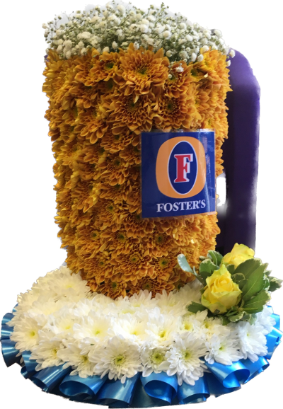 Beer Glass in 3D - This beer glass tribute can be made in any brand you choose to remember your loved ones favourite tipple.